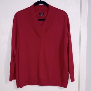 Talbots Size 1XP Red Pure Marina Wool Long Sleeved Sweater Shirt! NWOT!